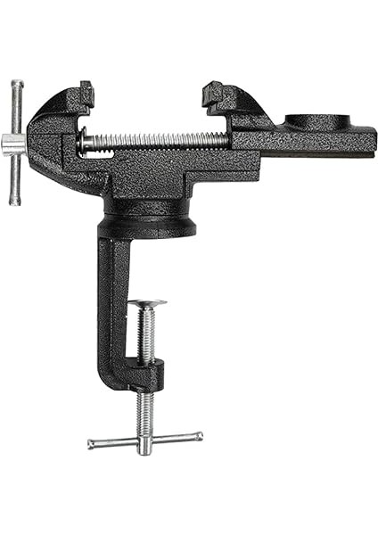 Alman 60 mm Dönerli Örslü Özel Alaşımlı Paslanmaz Dövme Çelik Mini Masa ve Tezgah Mengenesi Gri modelleri