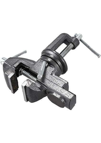 Alman 60 mm Dönerli Örslü Özel Alaşımlı Paslanmaz Dövme Çelik Mini Masa ve Tezgah Mengenesi Gri fırsatları