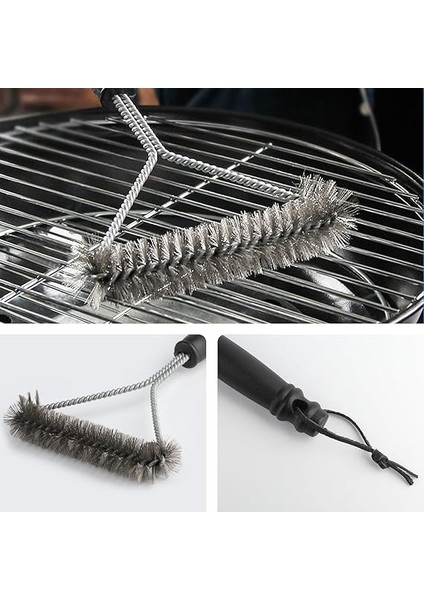 2 Adet Izgara Fırçası, Izgara Fırçası, 30 cm Paslanmaz Çelik Izgara Temizleme Fırçası, Üçgen 360° Izgara, Tel Fırça, Kömür Mangalı Için Mangal Aksesuarı, Küre Izgara, Temizleyici Fırça fırsatları