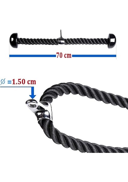 Fitness Triceps Halatı Siyah fiyatları