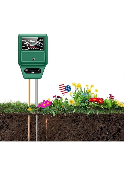 Toprak Nemi Ölçer, Toprak Ph Ölçer, 3'ü 1 Arada Dijital Toprak Test Kitleri, Toprak Nemi/ışık/ph Özellikli, Bitki Bakımı Için Bahçe Alet Kitleri, Ev ve Bahçe, Çim, Çiftlik, Iç ve Dış Mekan