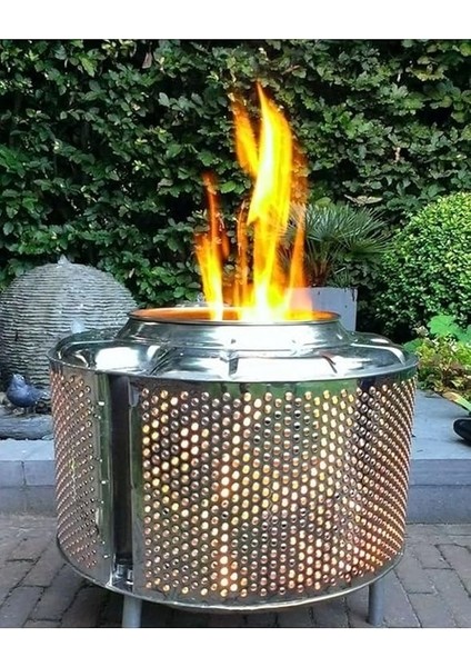 Sokak Sobası Dış Mekan Mangal Bahçe Soba Kazanlı Krom Barbekü Ayaklı Soba Ateş Çukuru modelleri