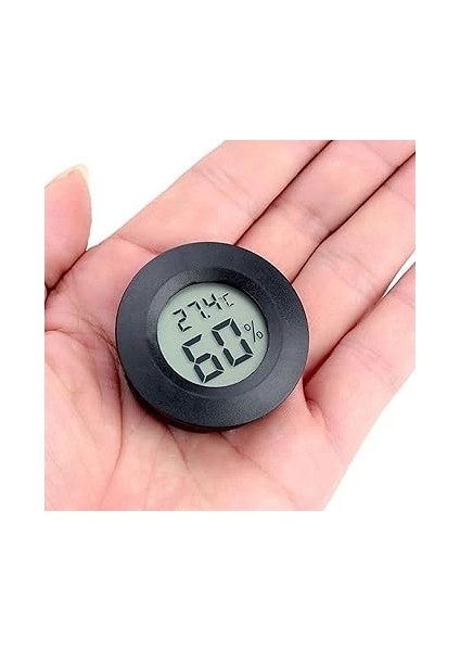 Makinasi Için Probsuz Termometre, Termometre Nem Ölçer Dijital LCD Ekran Yuvarlak fiyatları