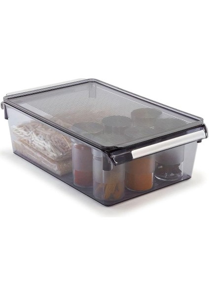 Kapaklıbanyo Mutfak Düzenleyici Raf Ps 325 * 205 * 100 mm Şeffaf Siyah M-E27-40-25K fiyatları