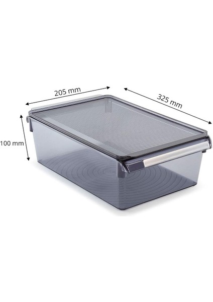 Kapaklıbanyo Mutfak Düzenleyici Raf Ps 325 * 205 * 100 mm Şeffaf Siyah M-E27-40-25K fırsatları