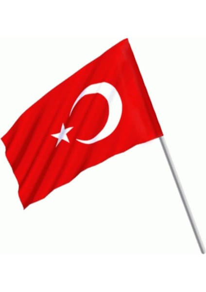 Bayrağı Sopalı Yıkanabilir Alpaka Kumaş 30X45CM