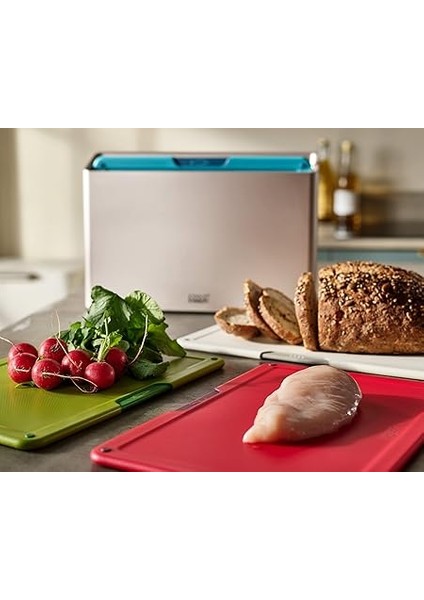 Joseph Folio Icon Kesme Tahtası Seti, Saklama Kutulu, Kaymaz, Renk Işaretli, 4 Parçalı modelleri