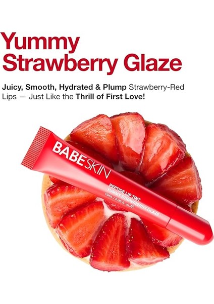 Dudak Bakım Parlatıcı Lip Balm 10 ml | Strawberry Tint | Besleyici, Nemlendirici | Peptit,shea,cupuaçu fırsatları