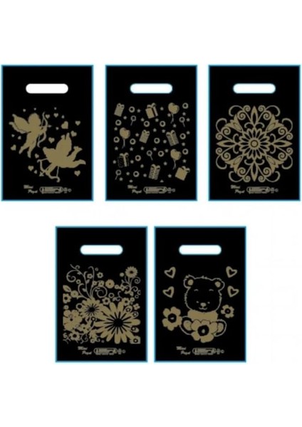 Ticaret Siyah Poşet 100'LÜ No 0 Takviyeli Poşet 20X30 cm El Geçme Baskılı Poşet Blok Poşet