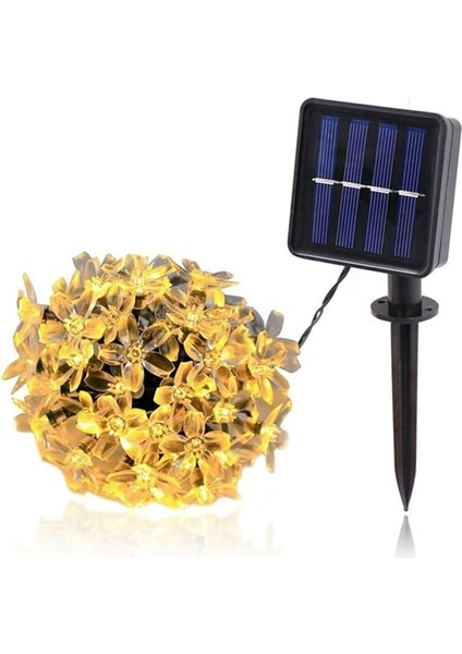 Desenli Solar Aydınlatma-30 Ledli Güneş Enerjili 2 Fonksiyonlu Günışığı Sarı Bahçe LED 1430 indirimleri