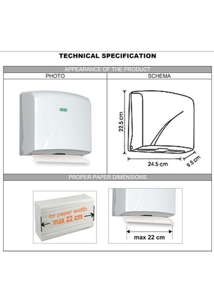 Z Katlama Dispanser Havlusu Dispanseri Abs PLASTIK,915 modelleri