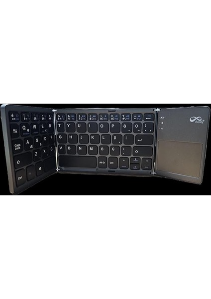 Touch Pro Katlanabilir Bluetooth Mini Klavye Türkçe Q Android/ios