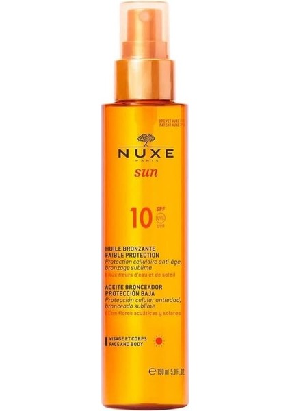 Güneş Bronzlaştırıcı Yüz ve Vücut Yağı Spf 10 150 ml fırsatları