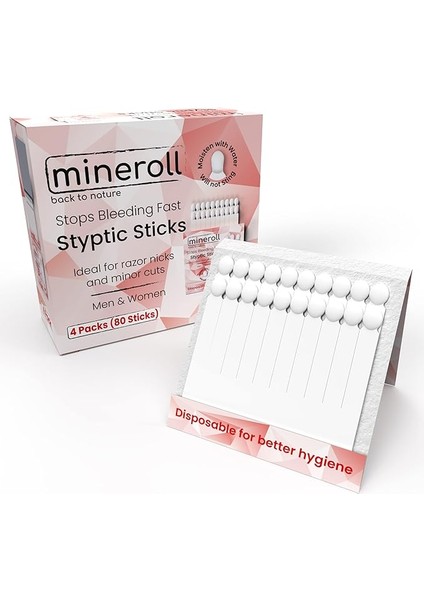 Tek Kullanımlık Çubuk Kan Taşı, Erkekler ve Kadınlar Için Ufak Jilet Kesikleri ve Manikür Pedikür Uygulamalarında Kanamayı Durdurur, 20'li 4 Paket