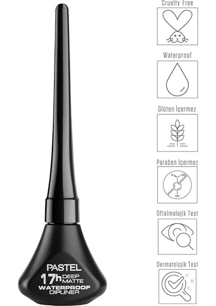 Deep Matte Waterproof Dipliner - Mat Dipliner, Siyah, 4.5 ml fiyatları