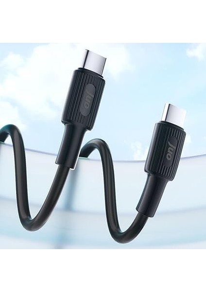 60W USB Type-C To Type-C Silikon Hızlı Şarj ve Data Kablosu Siyah 2 Metre fiyatları