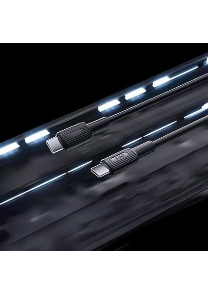 60W USB Type-C To Type-C Silikon Hızlı Şarj ve Data Kablosu Siyah 2 Metre modelleri