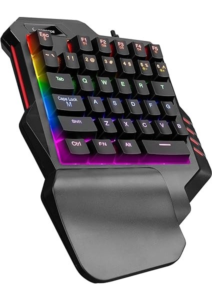 Mıracle K1 Siyah USB LED Işıklı Q 35 Tuşlu Multimedya Mini Gaming Oyuncu Klavyesi fiyatları