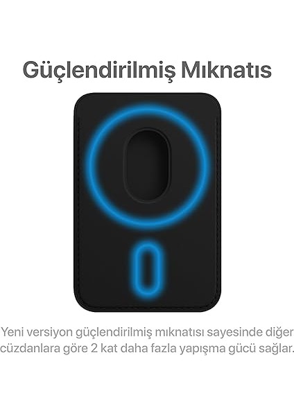 iPhone Için Magsafe ile Uyumlu Cüzdan Manyetik Kartlık Yenilenmiş V2 Güçlü Mıktanıs ile Süper Yapışma ve Sağlam Tutuş (Siyah, Klasik) modelleri