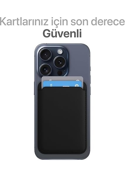 iPhone Için Magsafe ile Uyumlu Cüzdan Manyetik Kartlık Yenilenmiş V2 Güçlü Mıktanıs ile Süper Yapışma ve Sağlam Tutuş (Siyah, Klasik) indirimleri