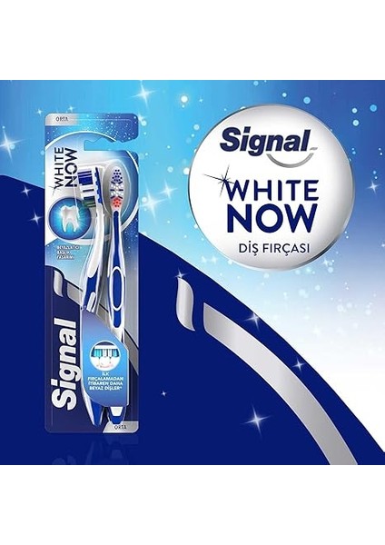 White Now Beyaz Dişler 2'li (1+1) Orta Diş Fırçası fırsatları