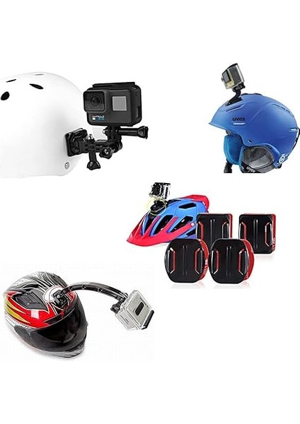 32 Adet Gopro Hero Yapışkan Pedler, Kask 3 M Yapışkan Tutucu, Düz Kavisli Yapışkan Ped, Gopro Herosession 4/3+/3/2/1 Aksiyon Kamerası ile Uyumlu, Kask Sabitlemesi Evrensel Standart Aksesuar indirimleri