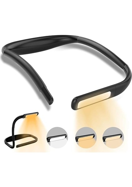 LED Boyun Okuma Lambası, Yatak Kitap Işığı, Şarjlı, Ayarlanabilir Parlaklık Masa Lambası, Bükülebilir Kollara, 3 Farklı Renk Modu, Bakım, Onarım, Gece Koşusu, Yürüyüş, Örgü, Kamp, Makyaj Için Uygundur