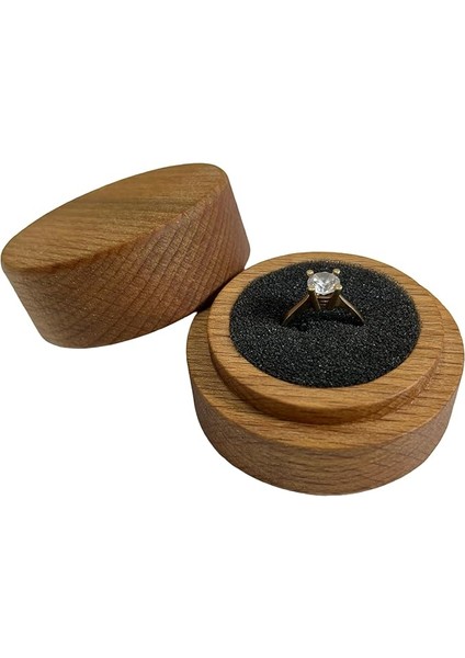 Yüzük Kutusu, Evlenme Teklifi Yüzüğü Kutusu, Alyans Kutusu, Nişan Yüzüğü Kutusu, Yüzük Taşıyıcısı Kutusu, Teklif Yüzüğü Kutusu, El Yapımı Ahşap (T003, 0.78 x 2.3 x 2.3 Inch)