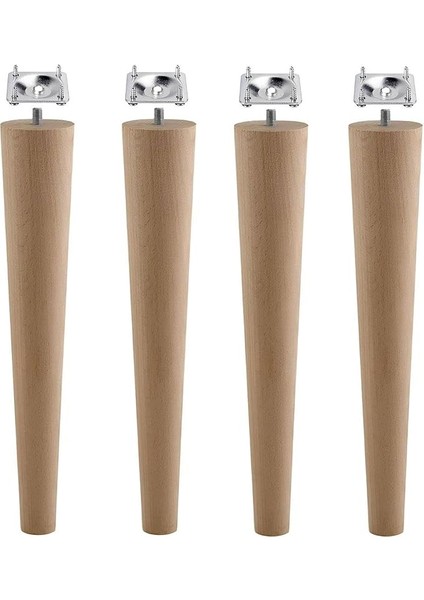 Ahşap Mobilya Ayağı 4 Adet Aparatlı 40 cm Sehpa Zigon Orta Masa Puf Tabure Tv Ünitesi Ayakları M8