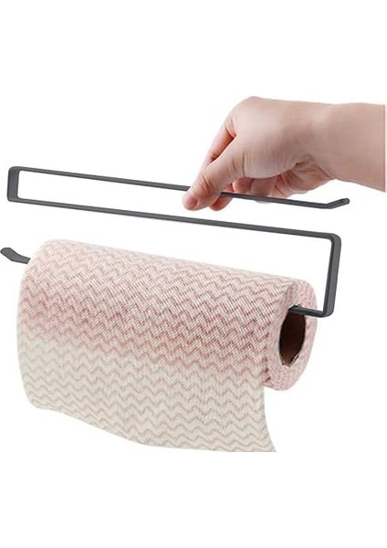 Kağıt Havluluk Havlu Askısı Mutfak Tezgahı Dolabı Raf Altı Kağıt Havlu Askılığı Tutucu Dekoratif (Siyah) fiyatları