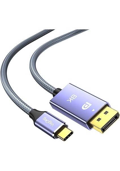 8K/60Hz 4K/144Hz/120Hz Type-C 3.1 To Displayport 1.4 Çift Yönlü Kablo 2 Metre modelleri