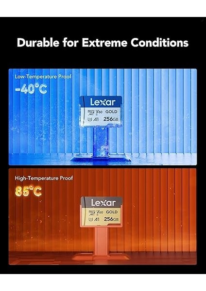 Gold 256GB Mikro Sd Kart, Microsdxc Uhs-Iı Bellek Kartı, V60, U3, A1, C10 Microsd Kart, 280MB/S'YE Kadar Okuma, Drone/aksiyon Kamerası/uhs-Iı Taşınabilir Oyun Cihazı Için (LMSGOLD256G-BNNNG) indirimleri