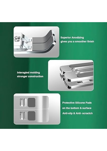 Dizüstü Bilgisayar Standı, MacBook Dizüstü Bilgisayar Tutacağı, Ayarlanabilir Ergonomik Katlanabilir Taşınabilir Alüminyum Stand, MacBook iPad Tablet, Dizüstü Tablet E-Kitap Yükselticisi, fırsatları