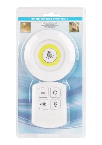 H1COB Uzaktan Kumandalı Tekli Spot Lamba Pilli Dolap Altı Spot