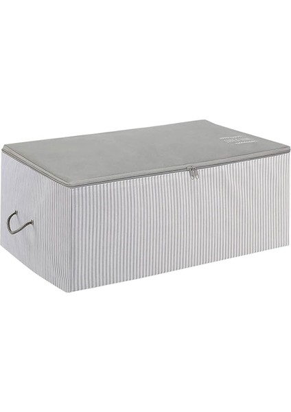 Home Textile Orta Boy Gri Çizgili Stuff & Things Hurç 52 x 28 x 21 cm