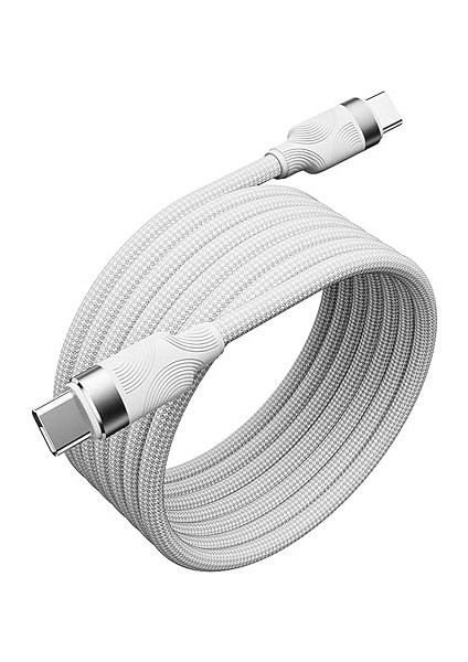 Örgülü Mıknatıslı 60W Type-C To Type-C 1mt Data ve Şarj Kablosu Spk-13