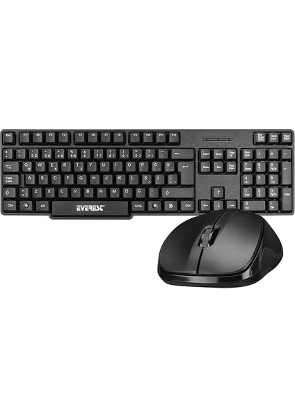 KM-6852 Siyah USB Kablosuz Combo Q Standart Klavye + Mouse Set