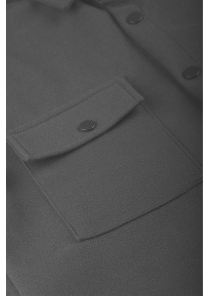 Erkek Antrasit Dar Kesim Cepleri Kapaklı Çıtçıtlı Ince Kaşe Ceket Mont 2500559 fiyatları