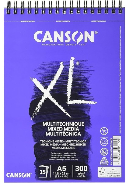 Spp Canxl Mix Media 15S A5 300G Çok Amaçlı Blok