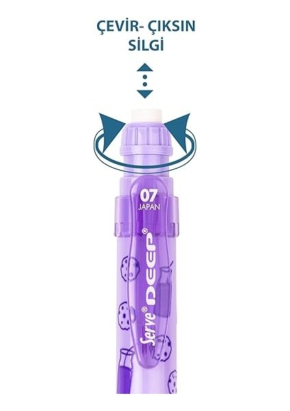 Deep Süt & Kurabiye Baskılı Mekanik Versatil Kalem 0.7 Lavanta fiyatları