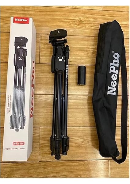 Tripod Aliminyum Gövdeli Profesyonel Telefon Tutucu Çantalı 150 cm Tripod Neepho F8810 Bluetooth Kuamandalı modelleri