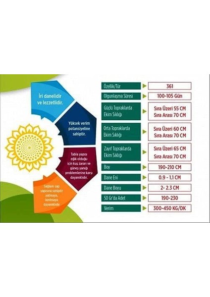 Tarım Çerezlik Ayçiçek Tohumu 50 Adet Tohum fiyatları