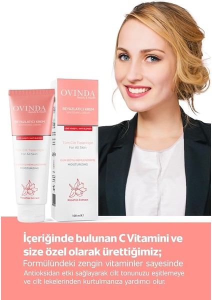 Yüz ve Vücut Için Beyazlatıcı & Leke Karşıtı Cilt Kremi (Vitamin E - Vitamin C), 100ML fırsatları