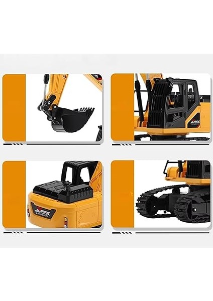 Kumandalı 40 Mhz Tam Fonksiyonlu Rc Iş Araçları LED Işıklı Kepçeleri, Damperi ve Vinç Hareketlidir (Kule Vinç-Kepçe-Bulldozer-Kamyon) (Kepçe) indirimleri