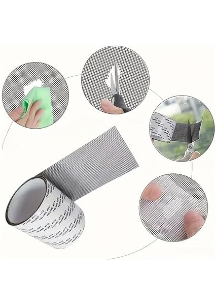 Yapışkanlı Pencere Tamir Yama, Böcek Önleyici Yaması 2 mt x 5 cm fırsatları