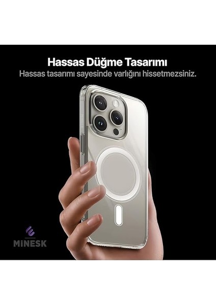 Aksesuar Iphone 16 Pro Kablosuz Şarj Özellikli Darbe Önleyici Sert Şeffaf Kılıf modelleri