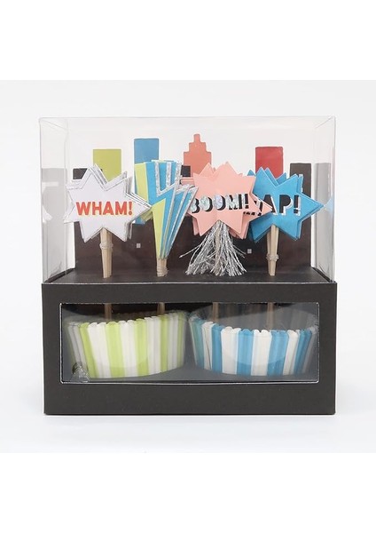 Meri Süper Kahraman Cupcake Seti, 24'lü