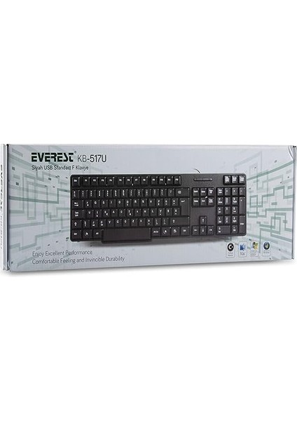 KB-517U Siyah USB F Standart Klavye indirimleri