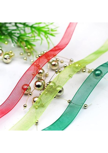 Organze Kurdele Yılbaşı, 20 Metre Koyu Yeşil fiyatları