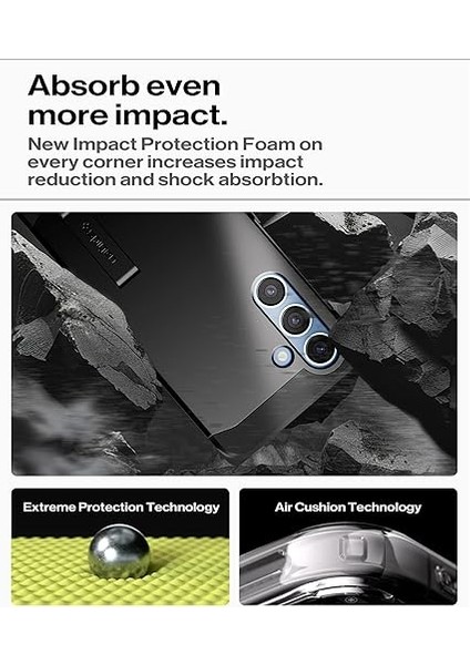 Galaxy S25 Ekstra Dayanıklı Kılıf Tough Armor Ai Hava Kanalı Teknolojisi™ Askeri Sınıf Koruma Magfit Özellikli Kickstand'lı Black Çift Katman Kapak - ACS09008 indirimleri